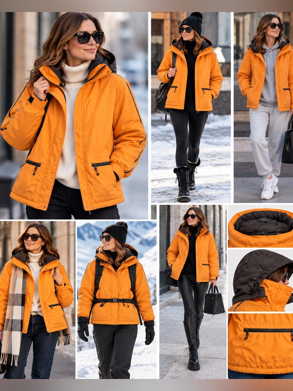 Fila Vintage Ski Jacket Orange Gray size medium